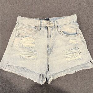 Aeropostale Light Wash Distressed Jean Shorts